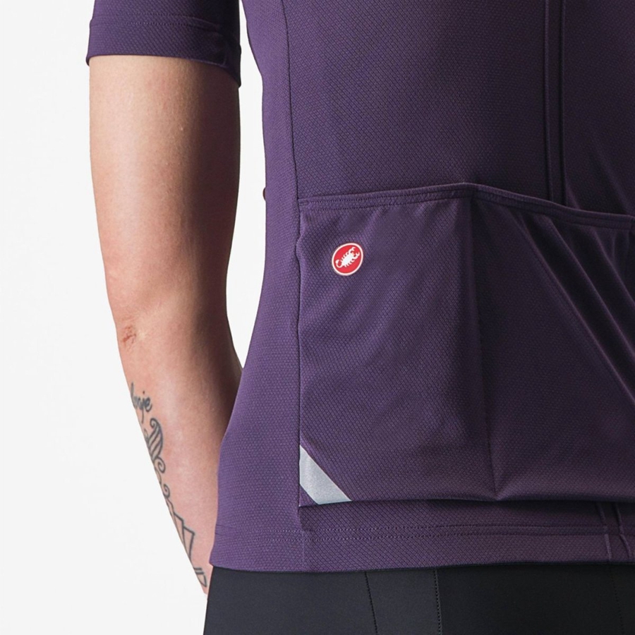 Purple Women Castelli ANIMA 4 Jersey | 956302LCY