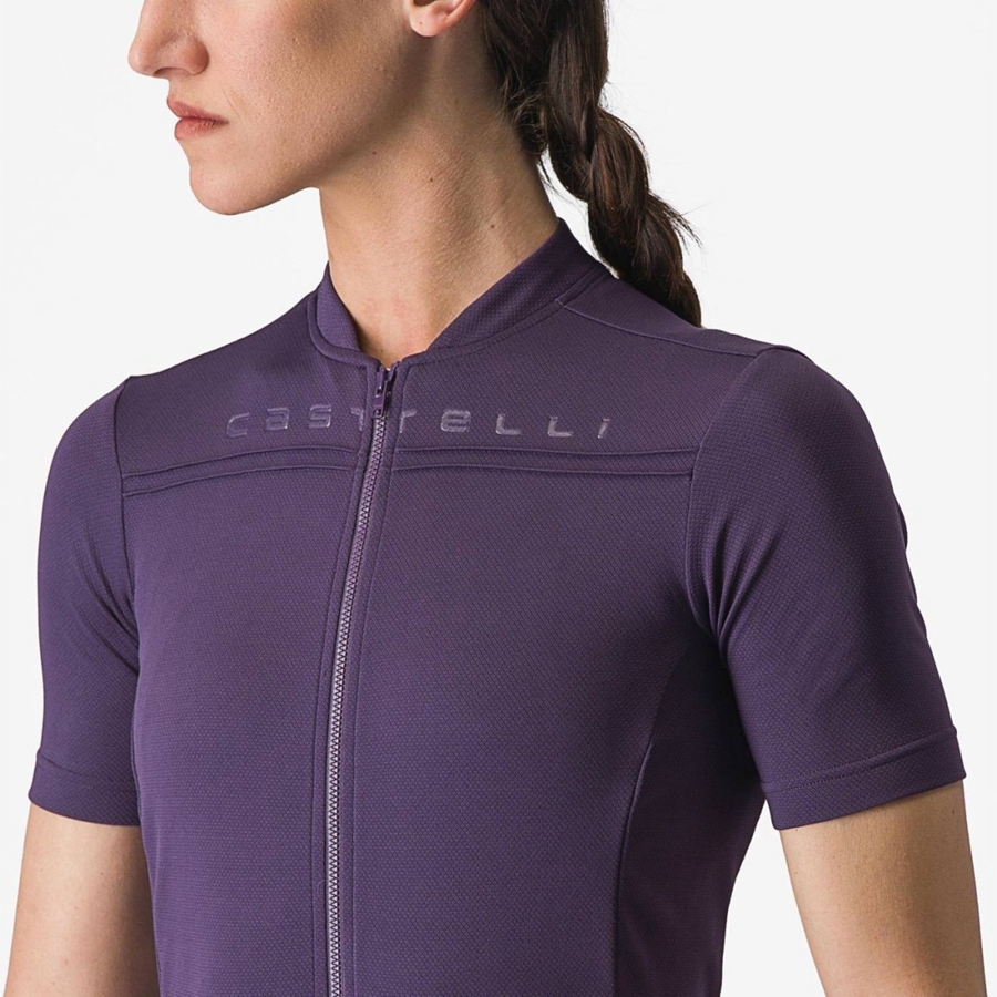 Purple Women Castelli ANIMA 4 Jersey | 956302LCY