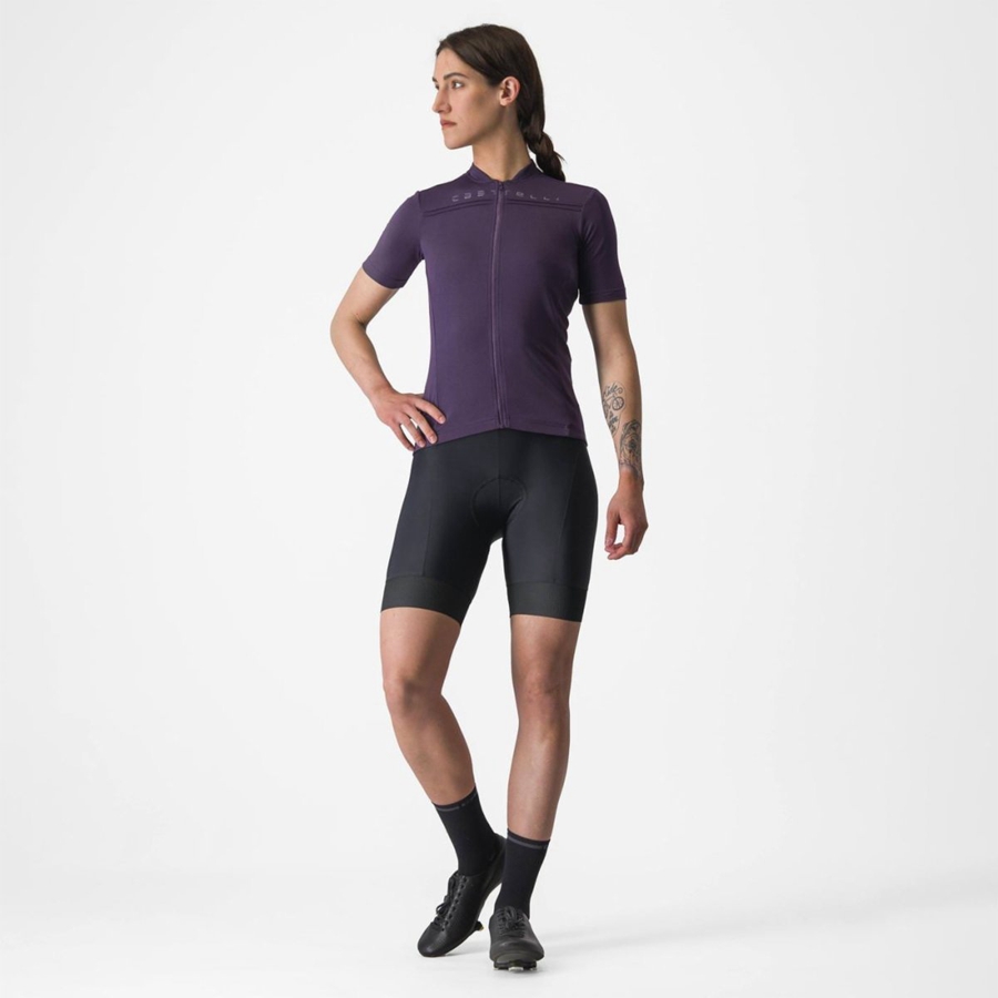 Purple Women Castelli ANIMA 4 Jersey | 956302LCY