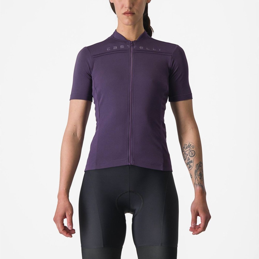 Purple Women Castelli ANIMA 4 Jersey | 956302LCY