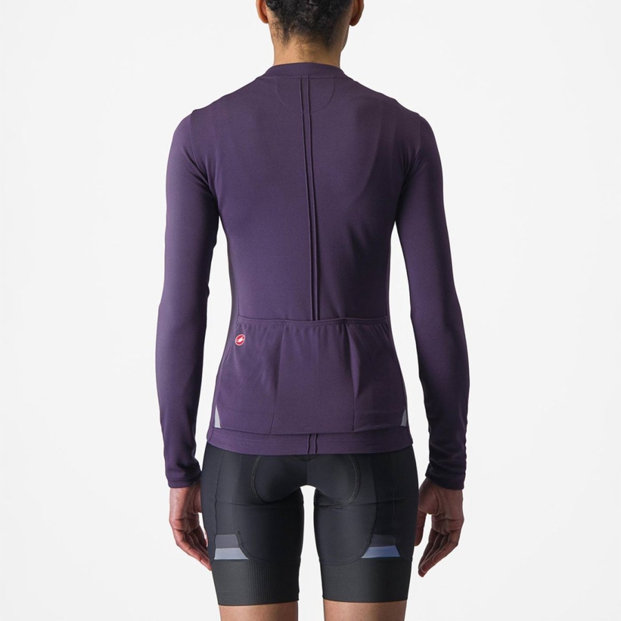 Purple Women Castelli ANIMA 4 LONG SLEEVE Jersey | 834196ZJF