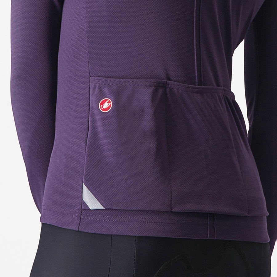 Purple Women Castelli ANIMA 4 LONG SLEEVE Jersey | 834196ZJF