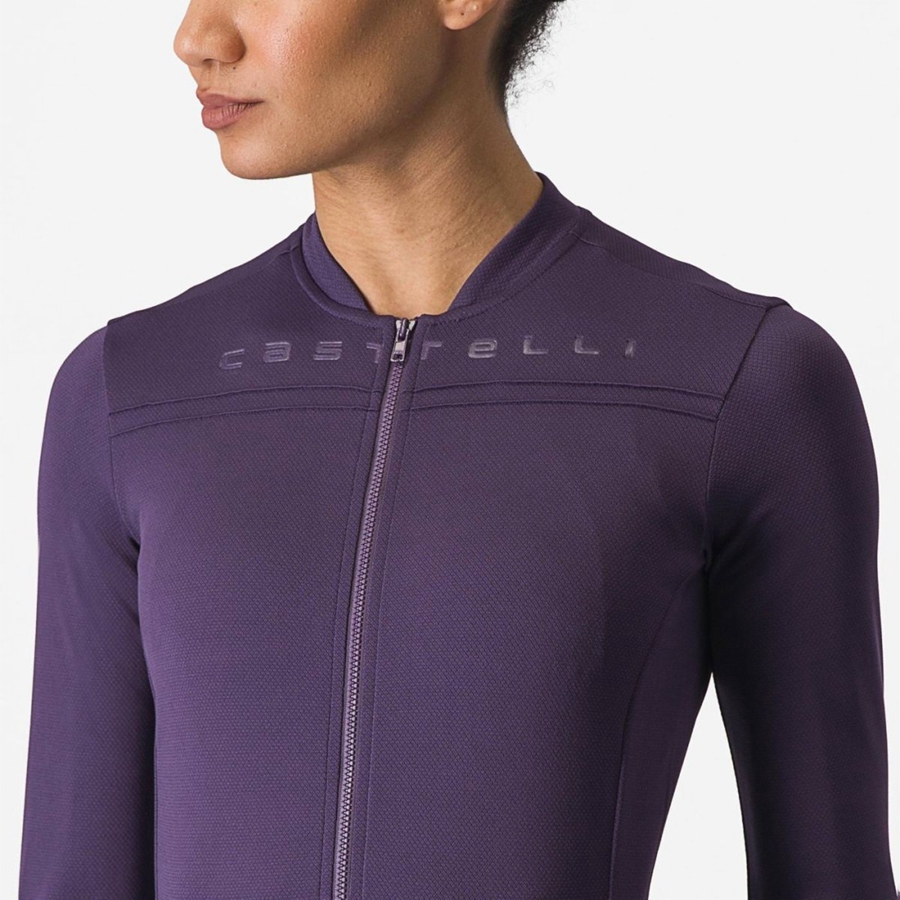 Purple Women Castelli ANIMA 4 LONG SLEEVE Jersey | 834196ZJF