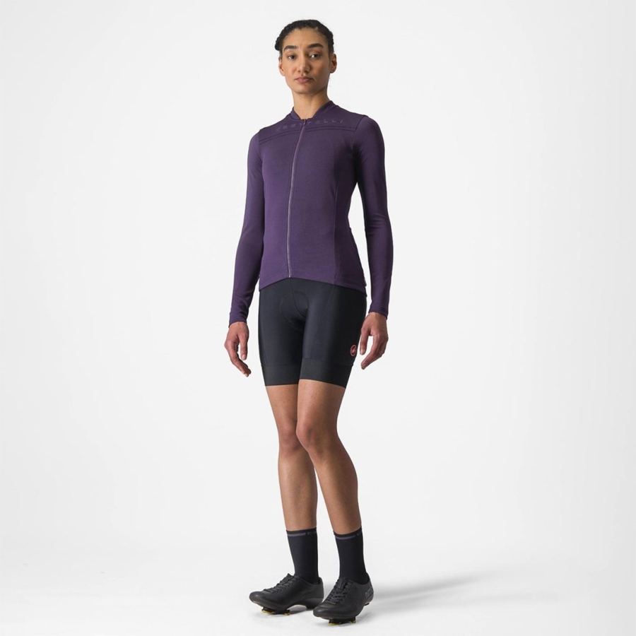 Purple Women Castelli ANIMA 4 LONG SLEEVE Jersey | 834196ZJF