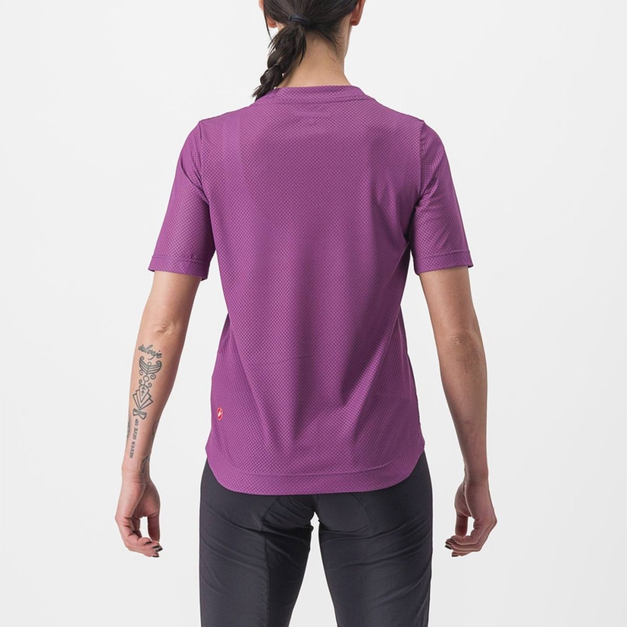 Purple Women Castelli TRAIL TECH 2 W TEE Jersey | 781405JXY