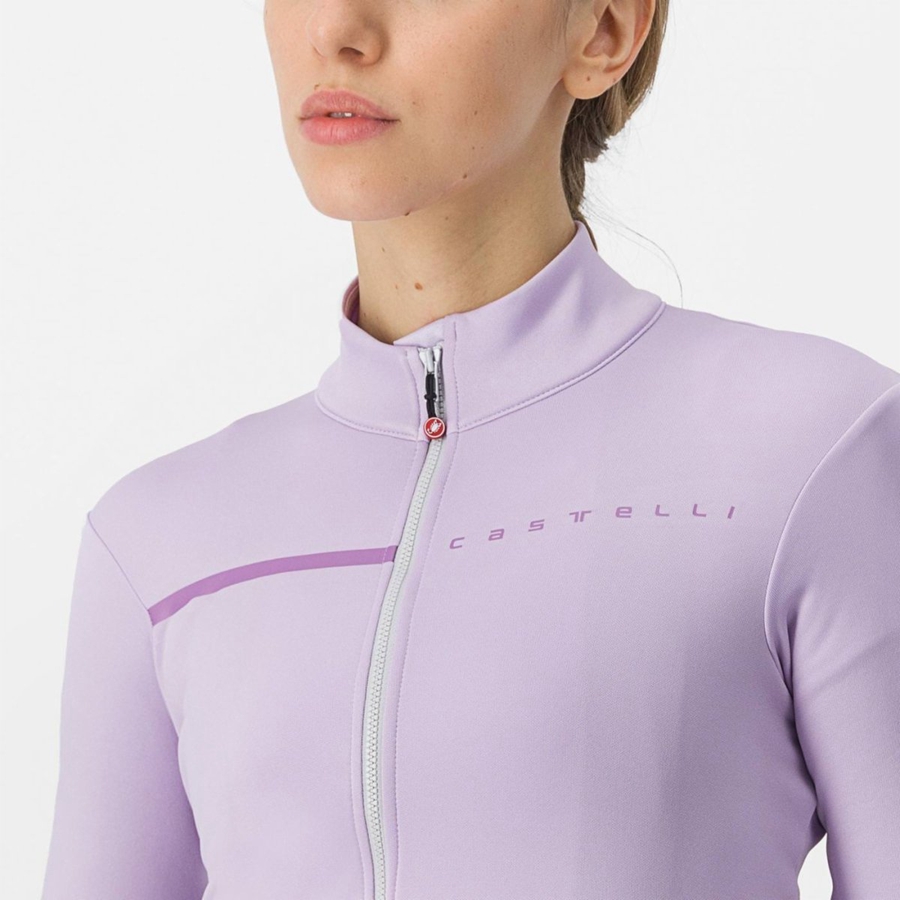 Purple / Purple Women Castelli SINERGIA 2 FZ Jersey | 387519KOT