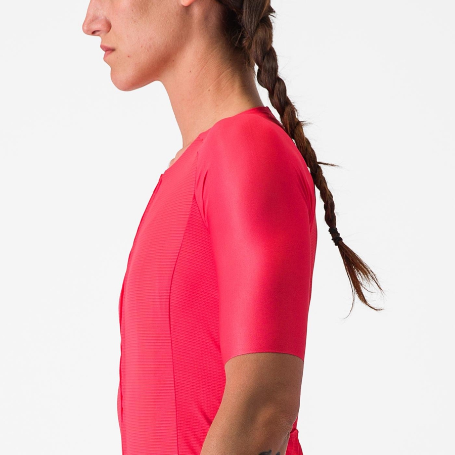 Red Women Castelli AERO PRO 7.0 W Jersey | 057396QLM