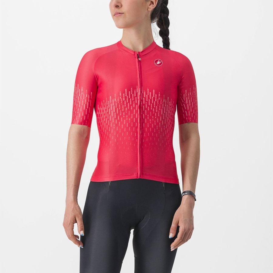 Red Women Castelli AERO PRO W Jersey | 639147ZAW