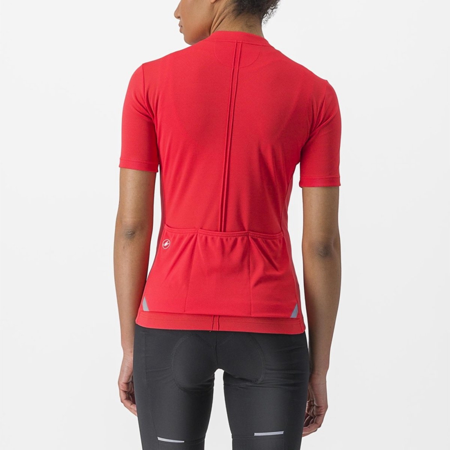 Red Women Castelli ANIMA 4 Jersey | 064239LMD