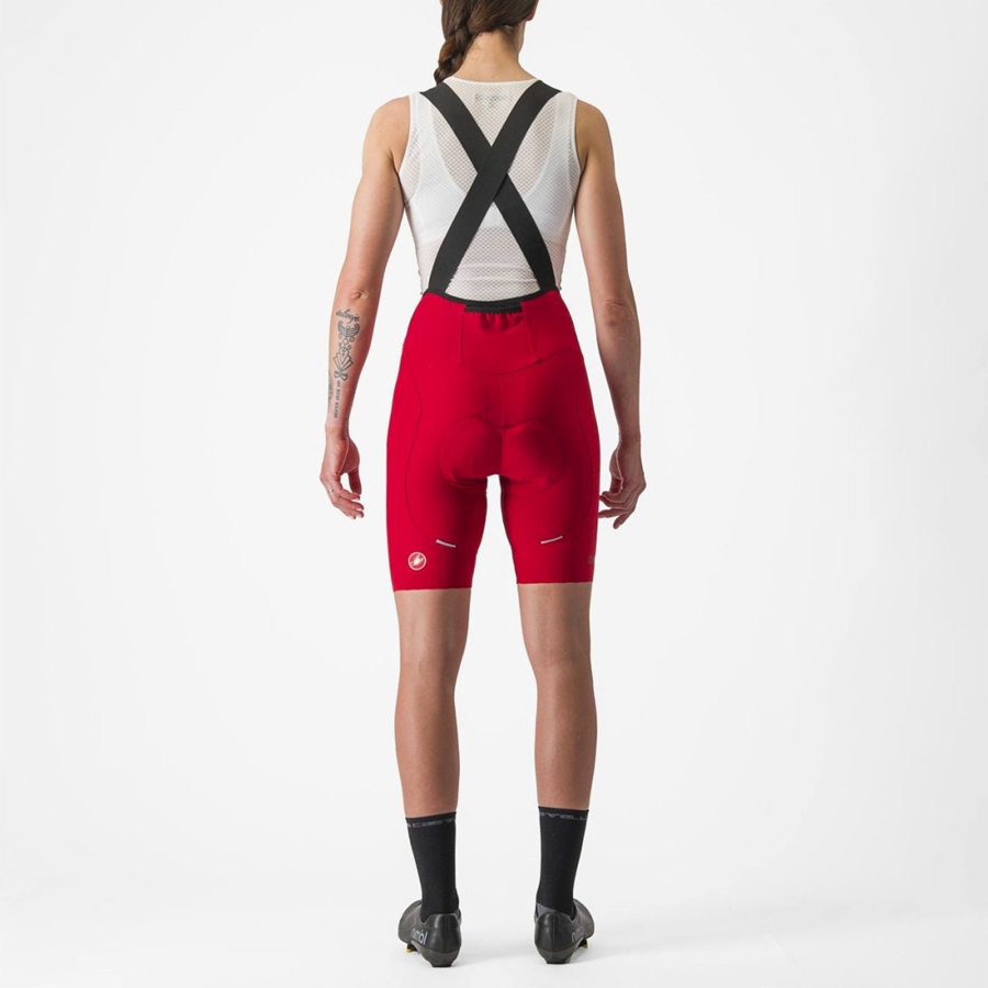 Red Women Castelli ESPRESSO W DT Bib Shorts | 162745GDB