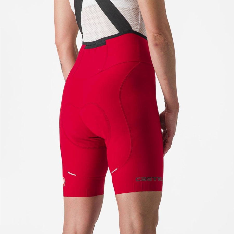 Red Women Castelli ESPRESSO W DT Bib Shorts | 162745GDB