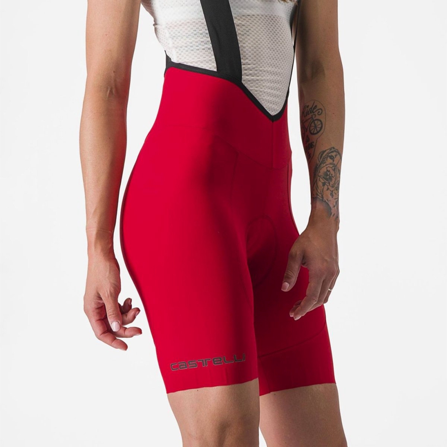 Red Women Castelli ESPRESSO W DT Bib Shorts | 162745GDB