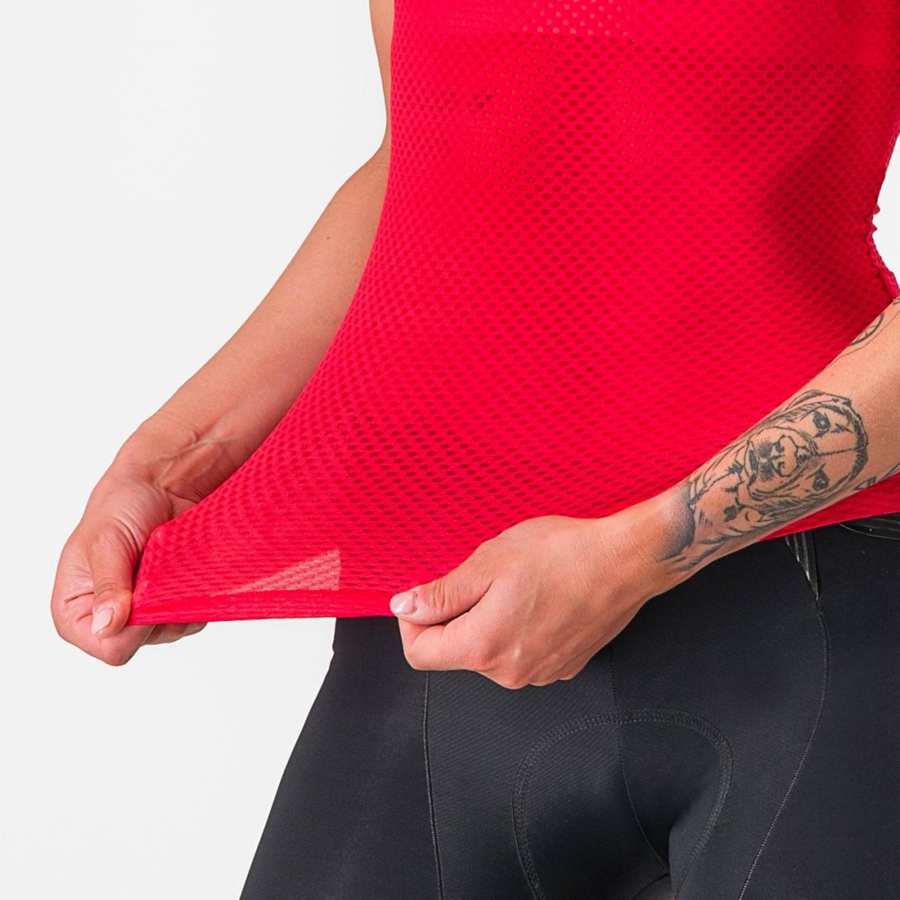 Red Women Castelli PRO MESH W SLEEVELESS Base Layer | 947058IUK