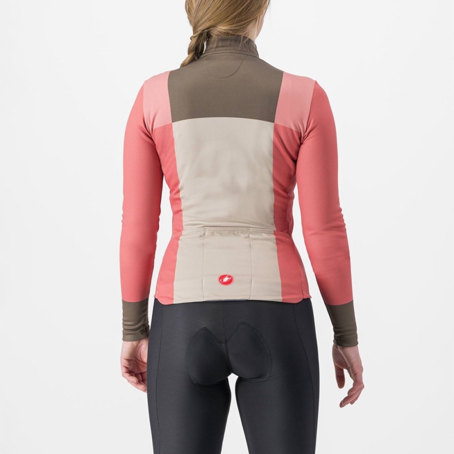 Red Women Castelli UNLIMITED W THERMAL Jersey | 234760SCE