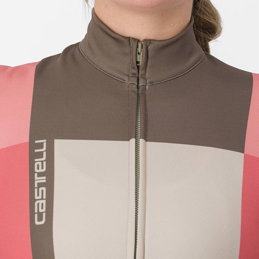 Red Women Castelli UNLIMITED W THERMAL Jersey | 234760SCE