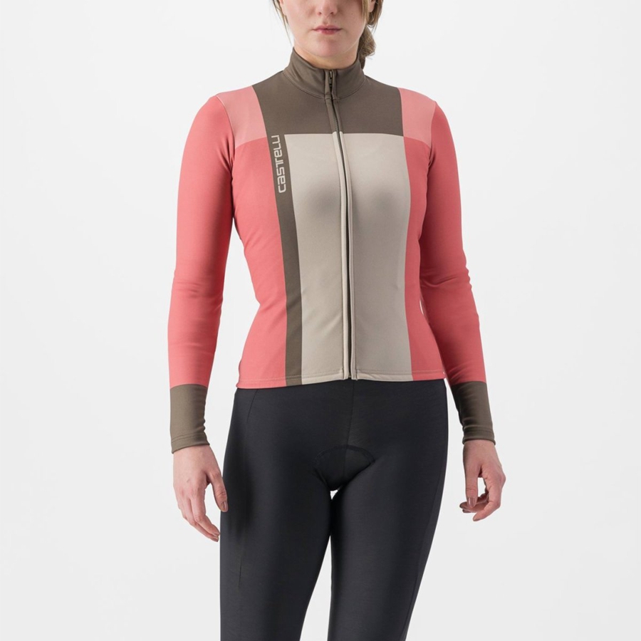 Red Women Castelli UNLIMITED W THERMAL Jersey | 234760SCE