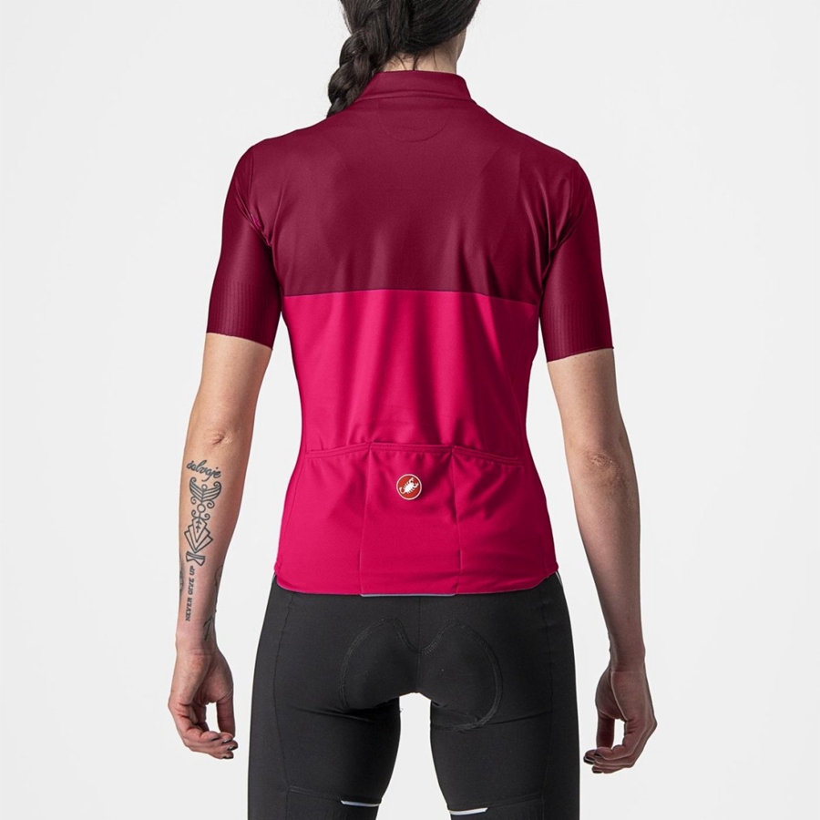 Red / Burgundy Women Castelli VELOCISSIMA Jersey | 327654FWC