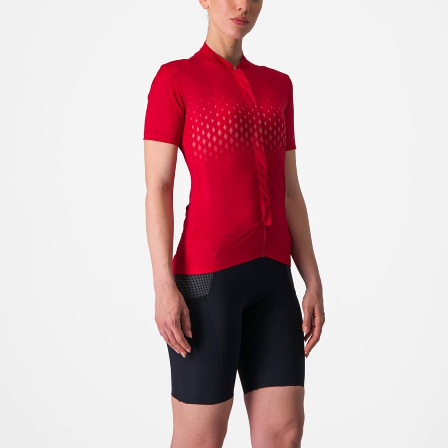 Red / Red Women Castelli UNLIMITED SENTIERO 3 Jersey | 194053NMS