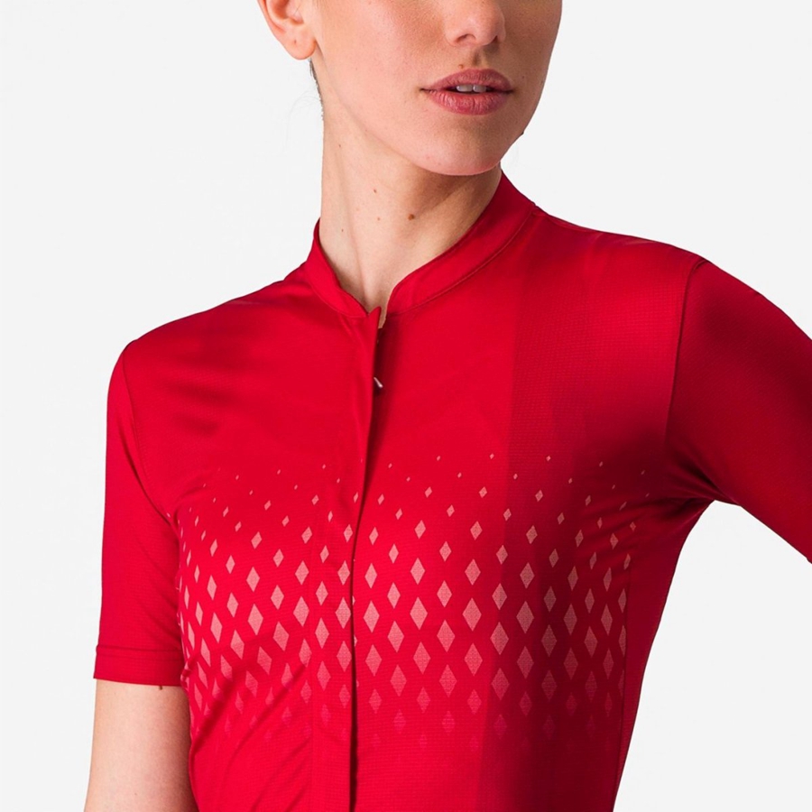 Red / Red Women Castelli UNLIMITED SENTIERO 3 Jersey | 194053NMS