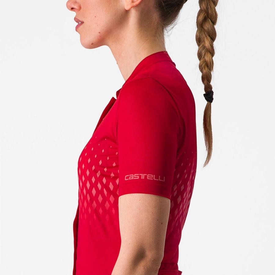 Red / Red Women Castelli UNLIMITED SENTIERO 3 Jersey | 194053NMS