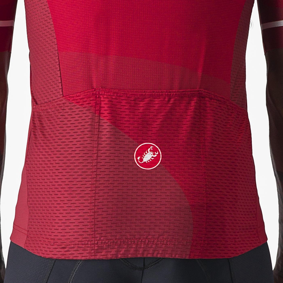 Red / Red / White Men Castelli ORIZZONTE Jersey | 819453IZQ