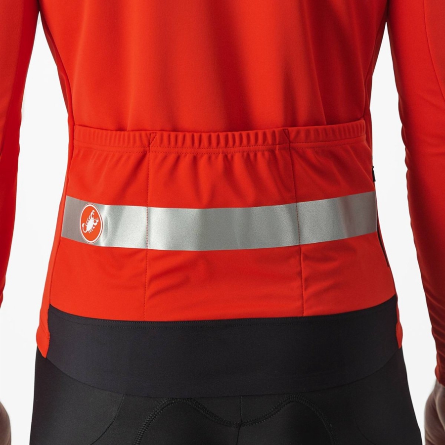 Red / Silver Men Castelli RADDOPPIA 3 Jackets | 206978UZP