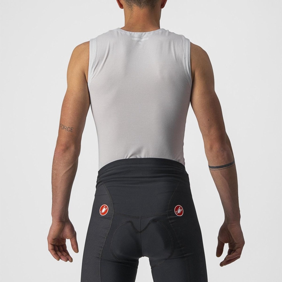 Silver Grey Men Castelli ACTIVE COOLING SLEEVELESS Base Layer | 213987MGC