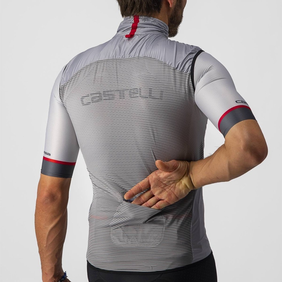 Silver Grey Men Castelli ARIA Vest | 316958UYB