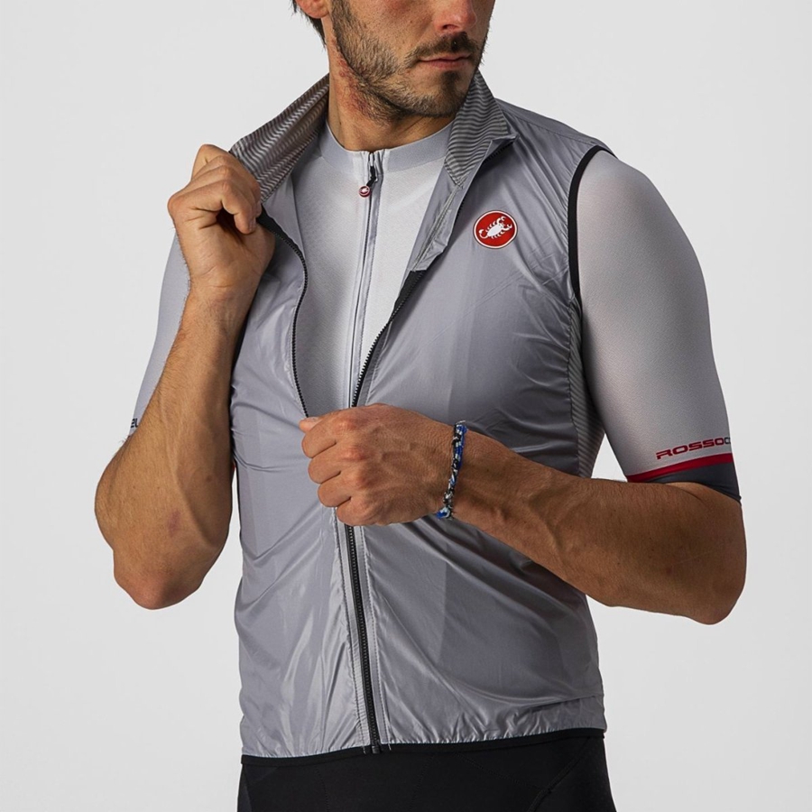 Silver Grey Men Castelli ARIA Vest | 316958UYB