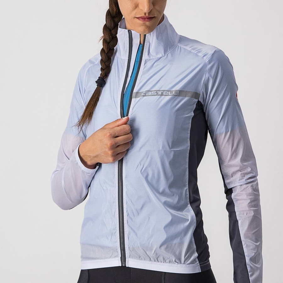 Silver Grey / Dark Grey Women Castelli SQUADRA STRETCH W Protection | 104857VFU