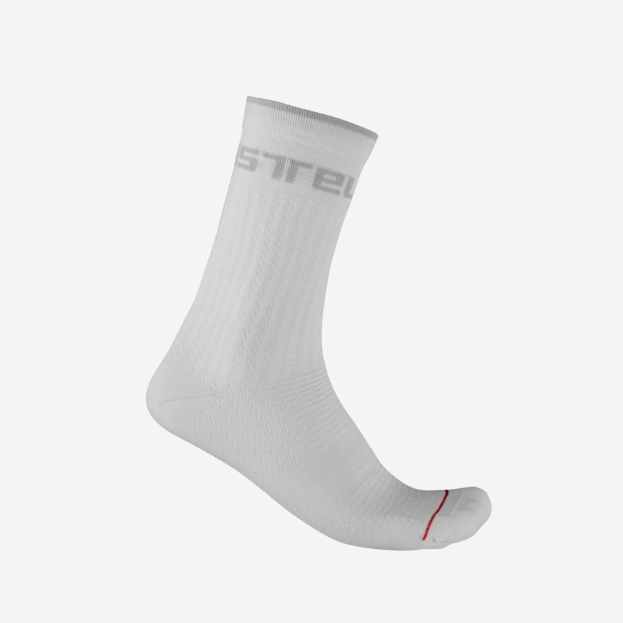 White Men Castelli DISTANZA 20 Socks | 906284GAY