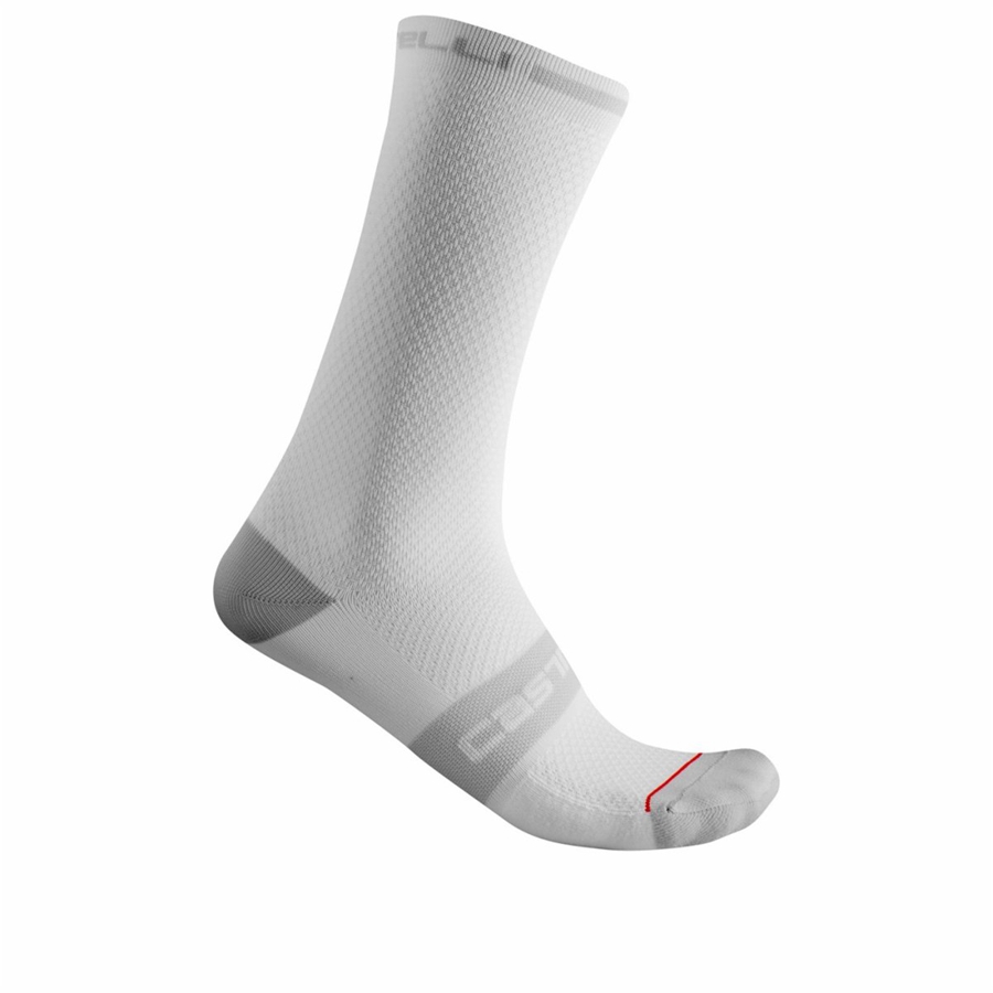 White Men Castelli SUPERLEGGERA T 18 Socks | 642709BGE