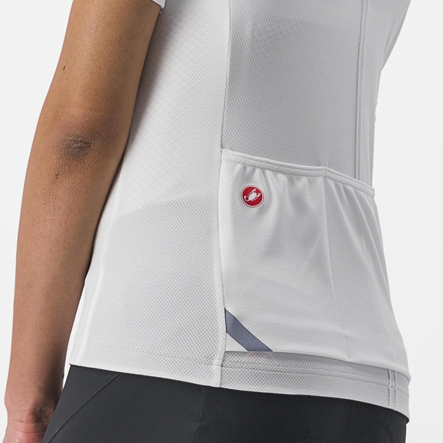 White Women Castelli ANIMA 4 Jersey | 861725ZLC