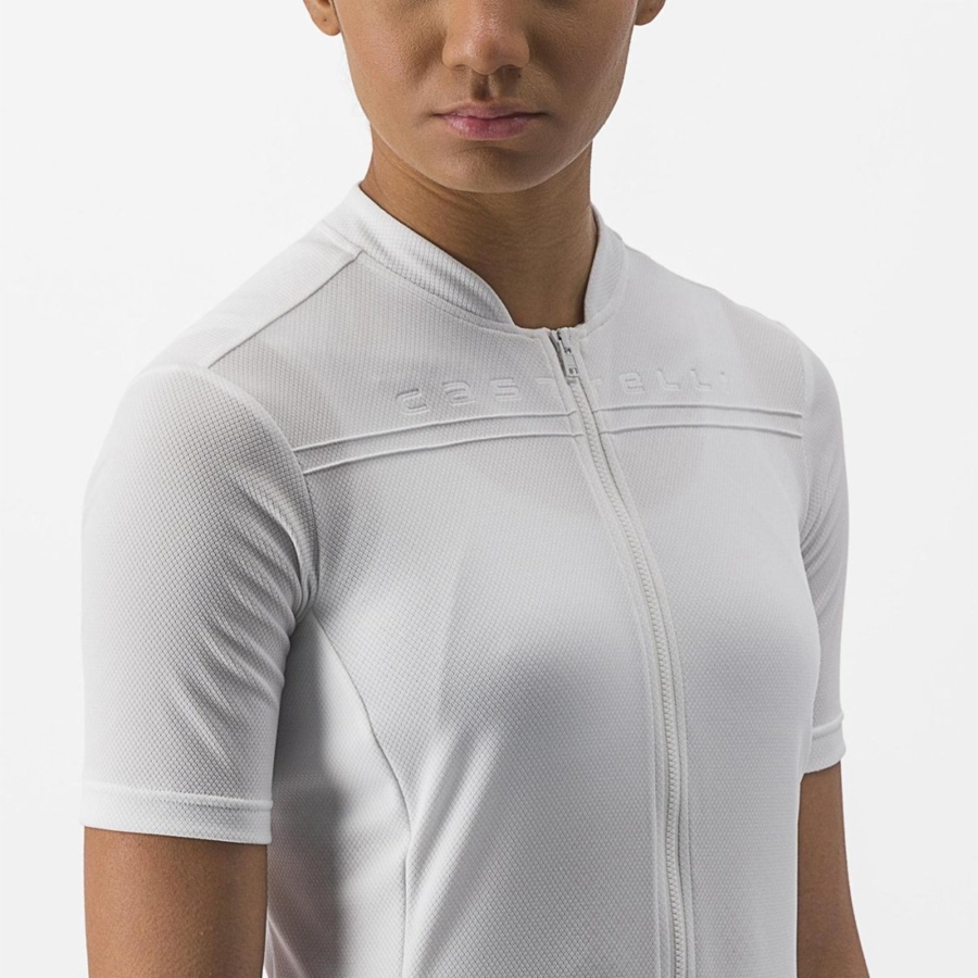 White Women Castelli ANIMA 4 Jersey | 861725ZLC