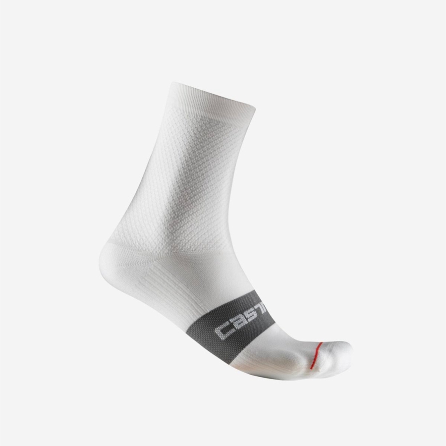 White Women Castelli ESPRESSO W 12 Socks | 026935ABK