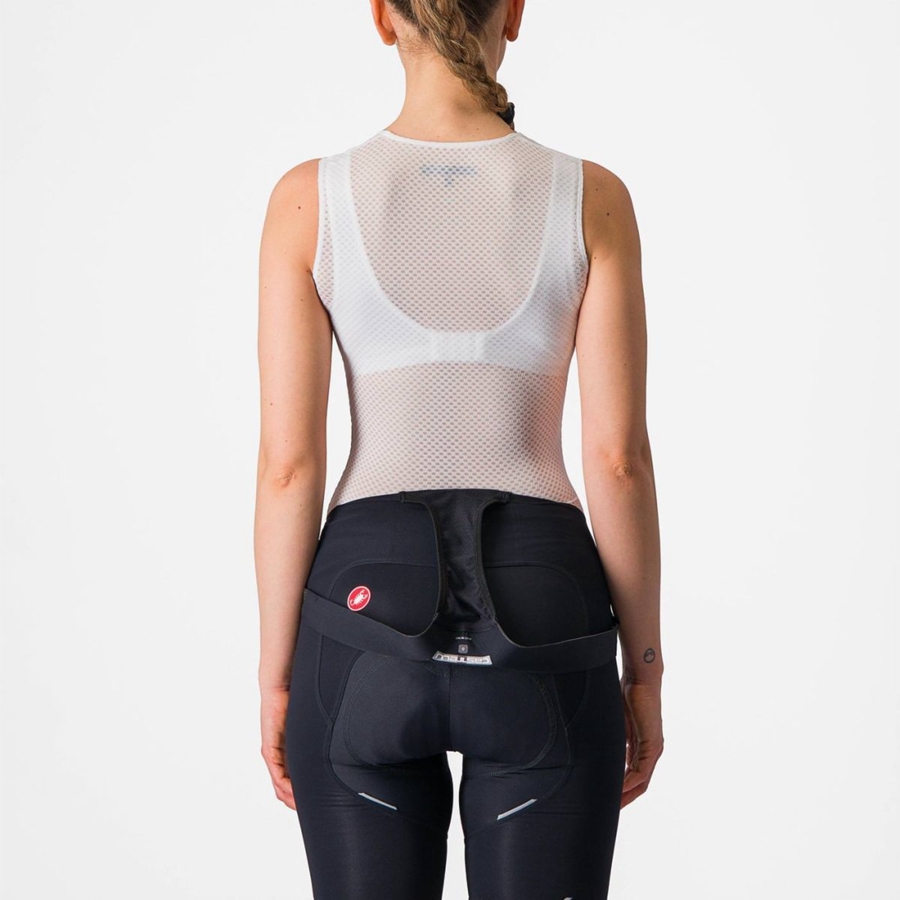 White Women Castelli PRO MESH W SLEEVELESS Base Layer | 062159BRG