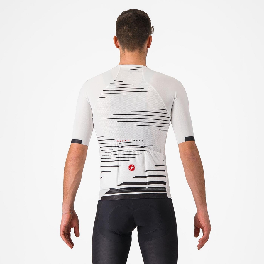 White / Black Men Castelli CLIMBER'S 4.0 Jersey | 018635WLO