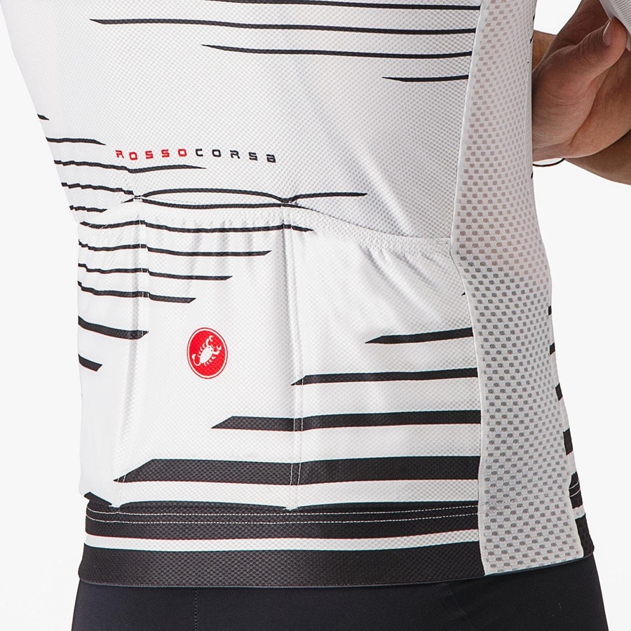 White / Black Men Castelli CLIMBER'S 4.0 Jersey | 018635WLO