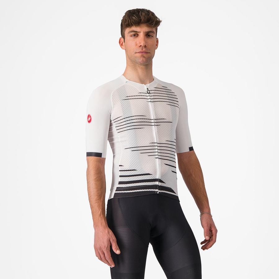 White / Black Men Castelli CLIMBER\'S 4.0 Jersey | 018635WLO