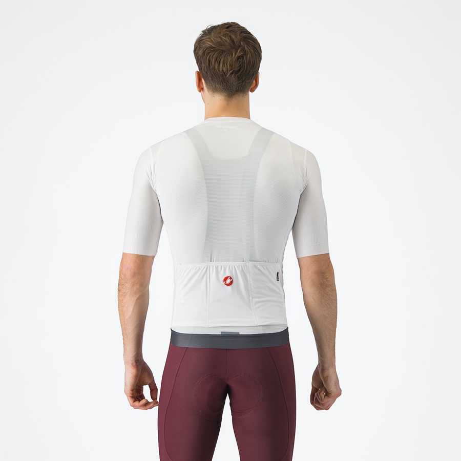 White / Dark Grey Men Castelli ESPRESSO Jersey | 205384ZQC