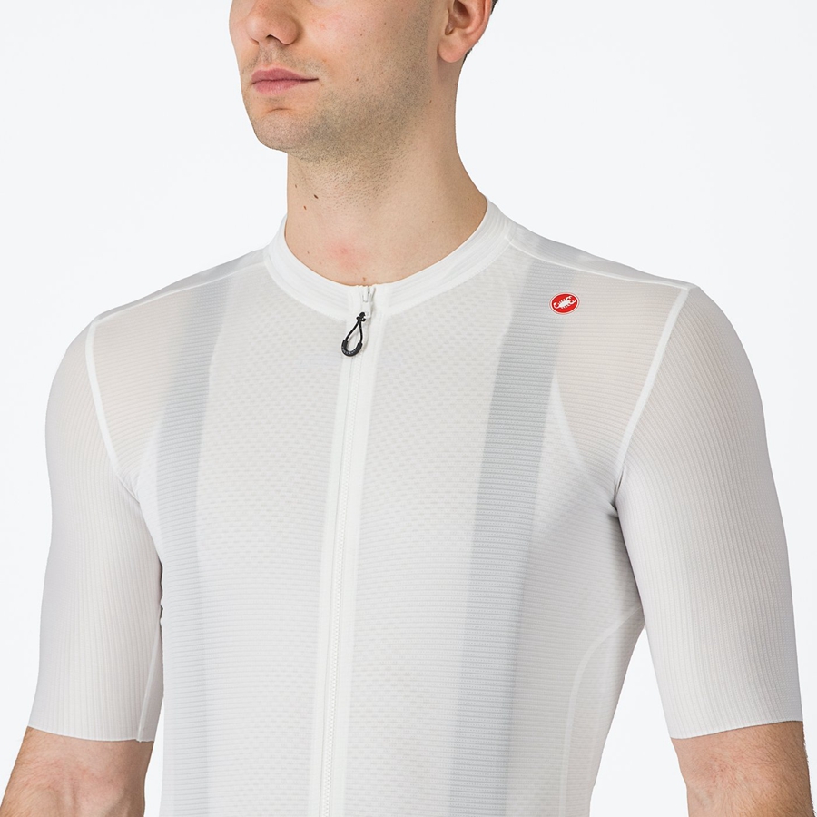 White / Dark Grey Men Castelli ESPRESSO Jersey | 205384ZQC