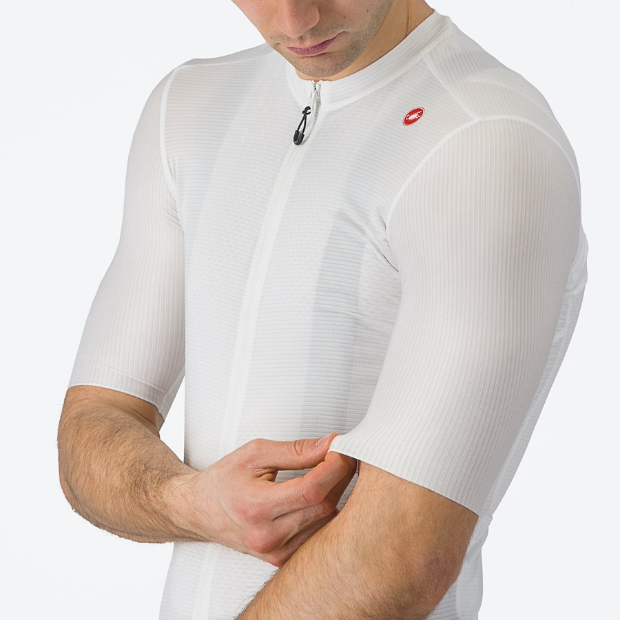 White / Dark Grey Men Castelli ESPRESSO Jersey | 205384ZQC