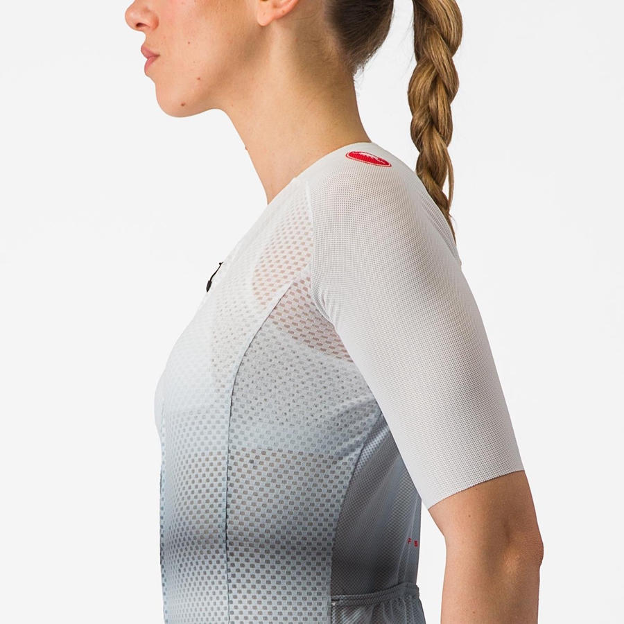 White / Dark Grey Women Castelli CLIMBER'S 4.0 W Jersey | 980156IJG