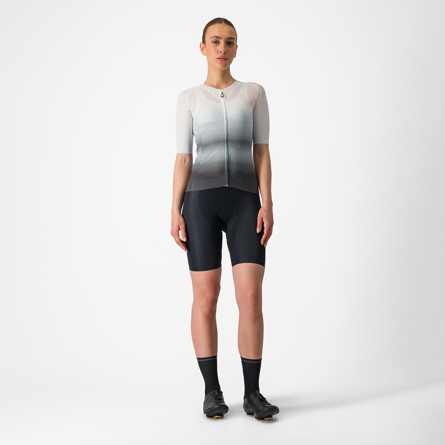 White / Dark Grey Women Castelli CLIMBER'S 4.0 W Jersey | 980156IJG