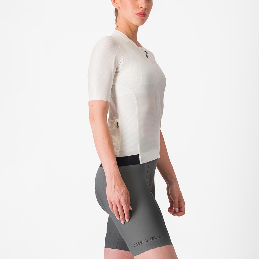 White / Dark Grey Women Castelli ESPRESSO W Jersey | 137584CGS