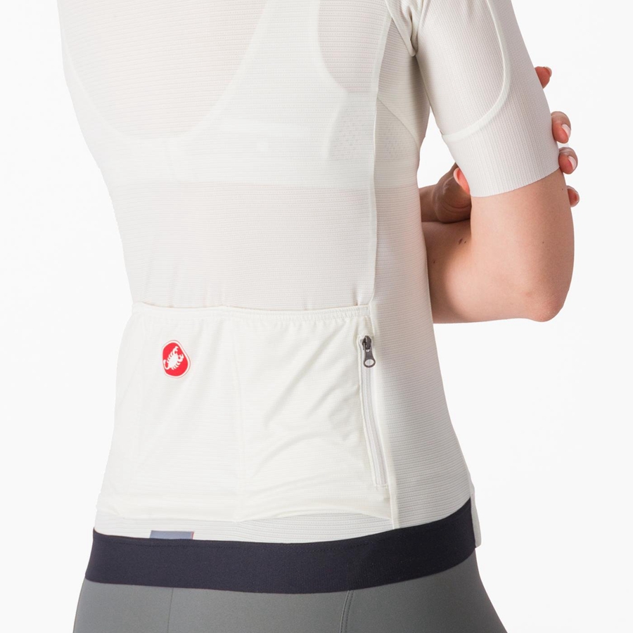 White / Dark Grey Women Castelli ESPRESSO W Jersey | 137584CGS