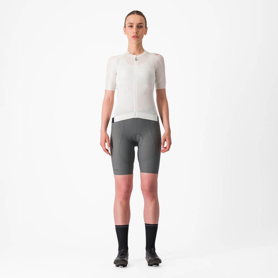 White / Dark Grey Women Castelli ESPRESSO W Jersey | 137584CGS