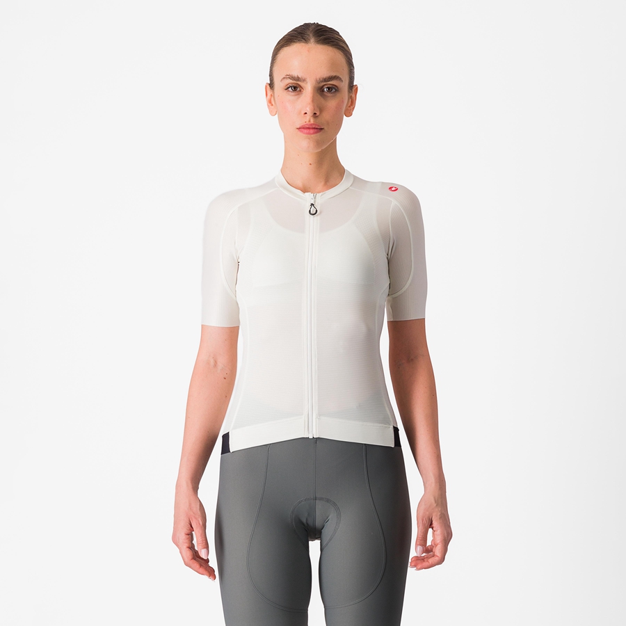 White / Dark Grey Women Castelli ESPRESSO W Jersey | 137584CGS