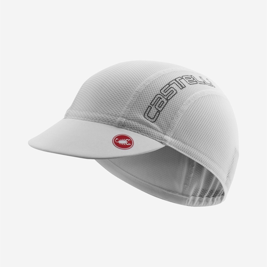 White / Grey Men Castelli A/C 2 CYCLING Cap | 832954ZIW