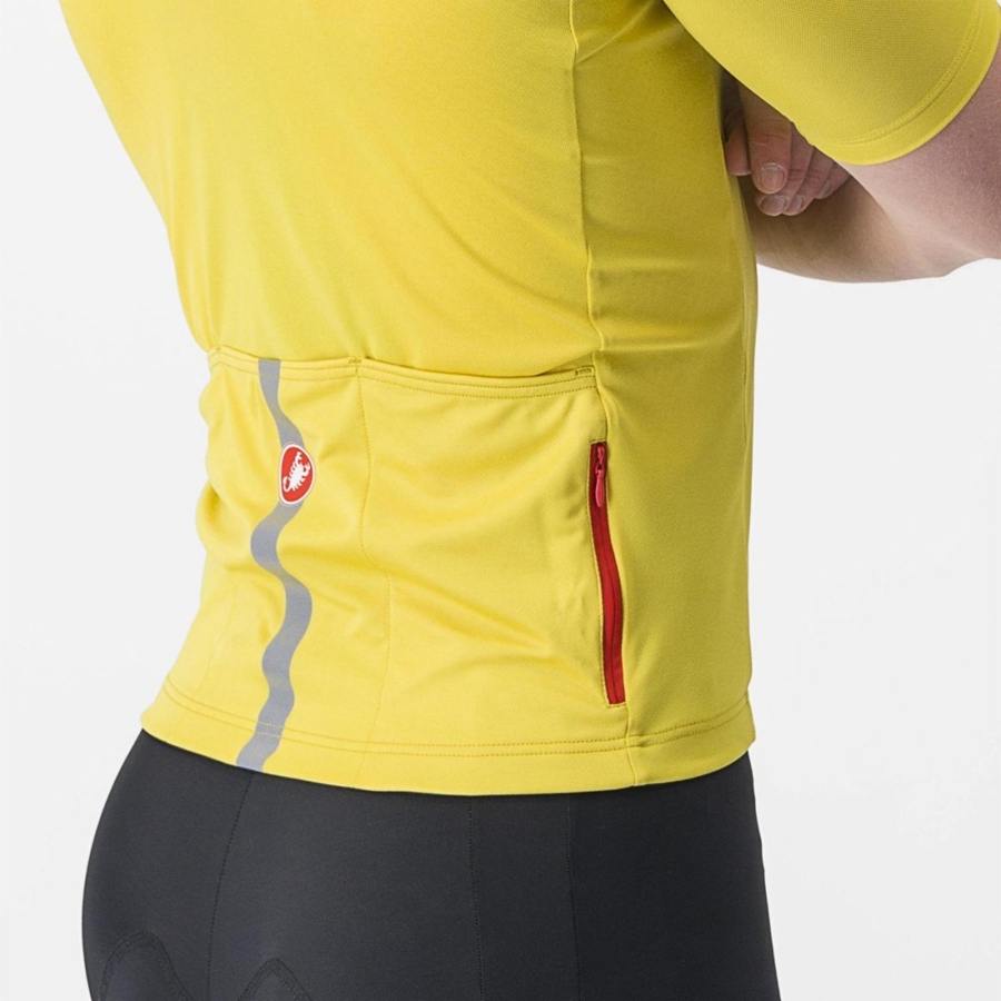 Yellow Men Castelli CLASSIFICA Jersey | 657081ZLF